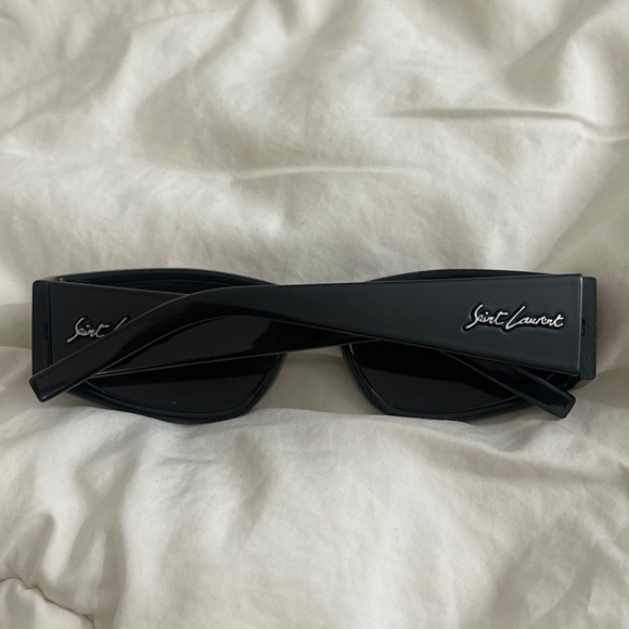 Saint Laurent Glossy Black Sunglasses - Picture 1 of 5